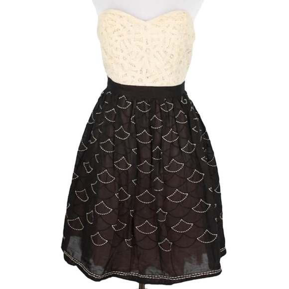 ANTHROPOLOGIE - MEADOW RUE - Crocheted Battenburg and Organdy Embroidere… - Picture 5 of 8